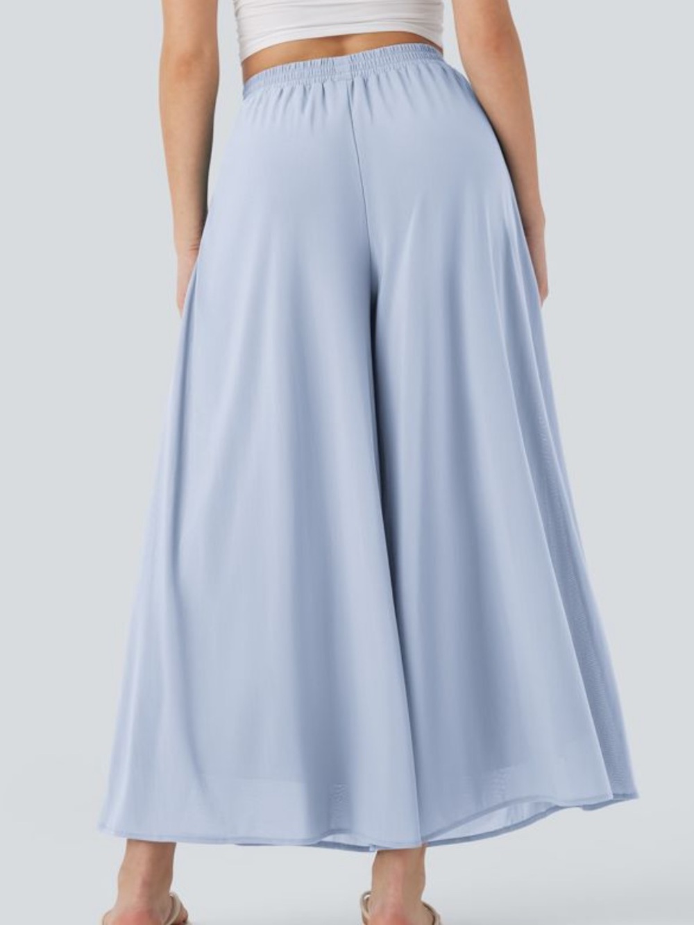 NWOT HALARA SIZE L regular Wide Leg Flowy Pants in Light Blue